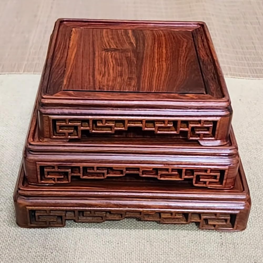 GOLDY WENDY Mahogany Square Decor Base Display Stand