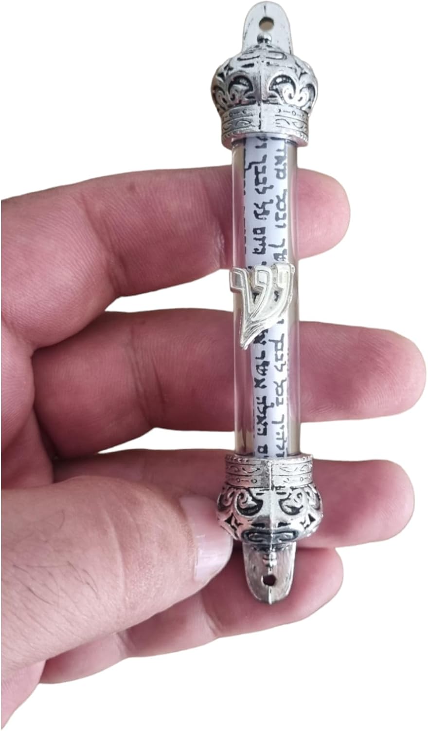 Yaliland Elegant Silver-Plated Mezuzah Case with Scroll