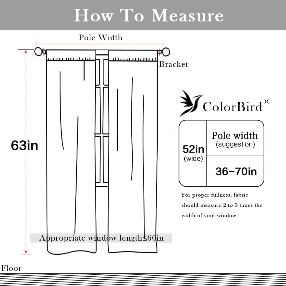 ColorBird Linen Curtain Set 2 Panels Sage Green