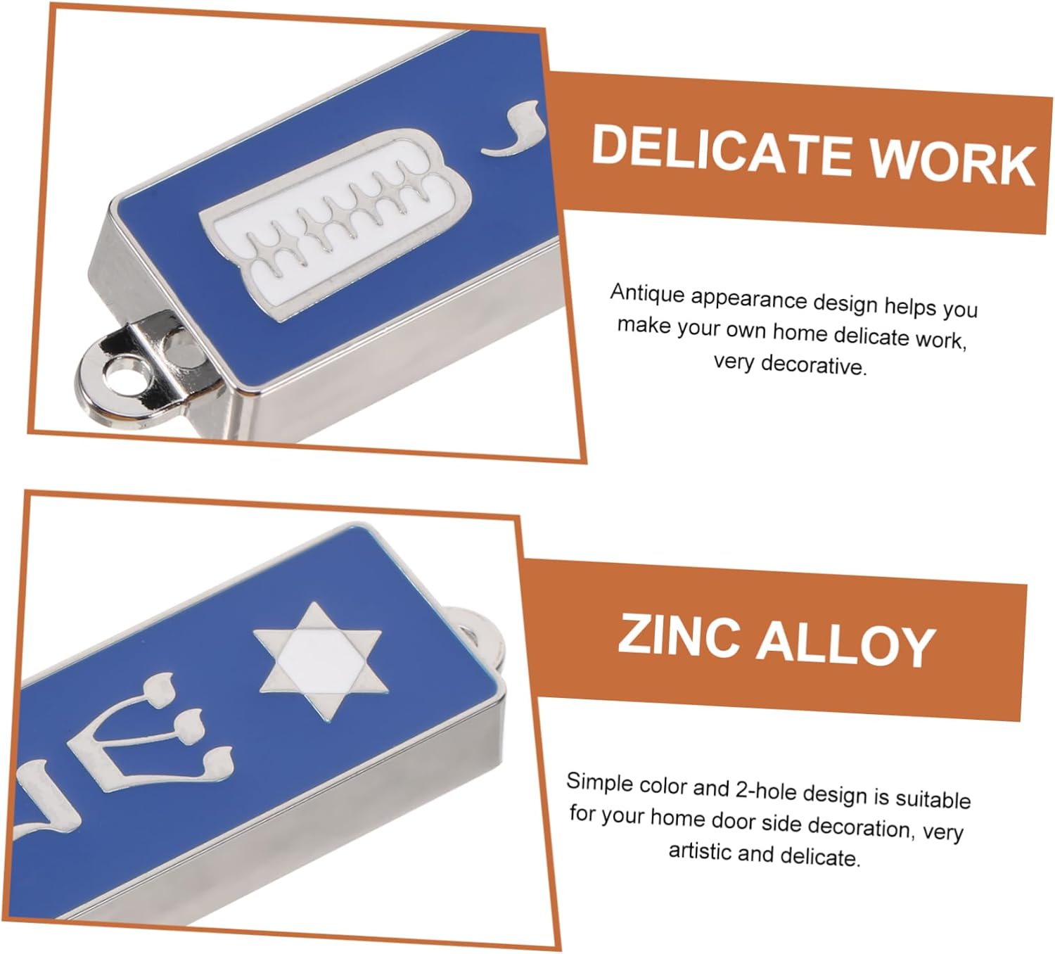 Jewish Mezuzah with Sacred Script and Star Pattern