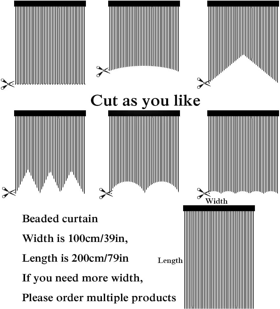 Silver Thread Screen Curtain for Doorways 39x79