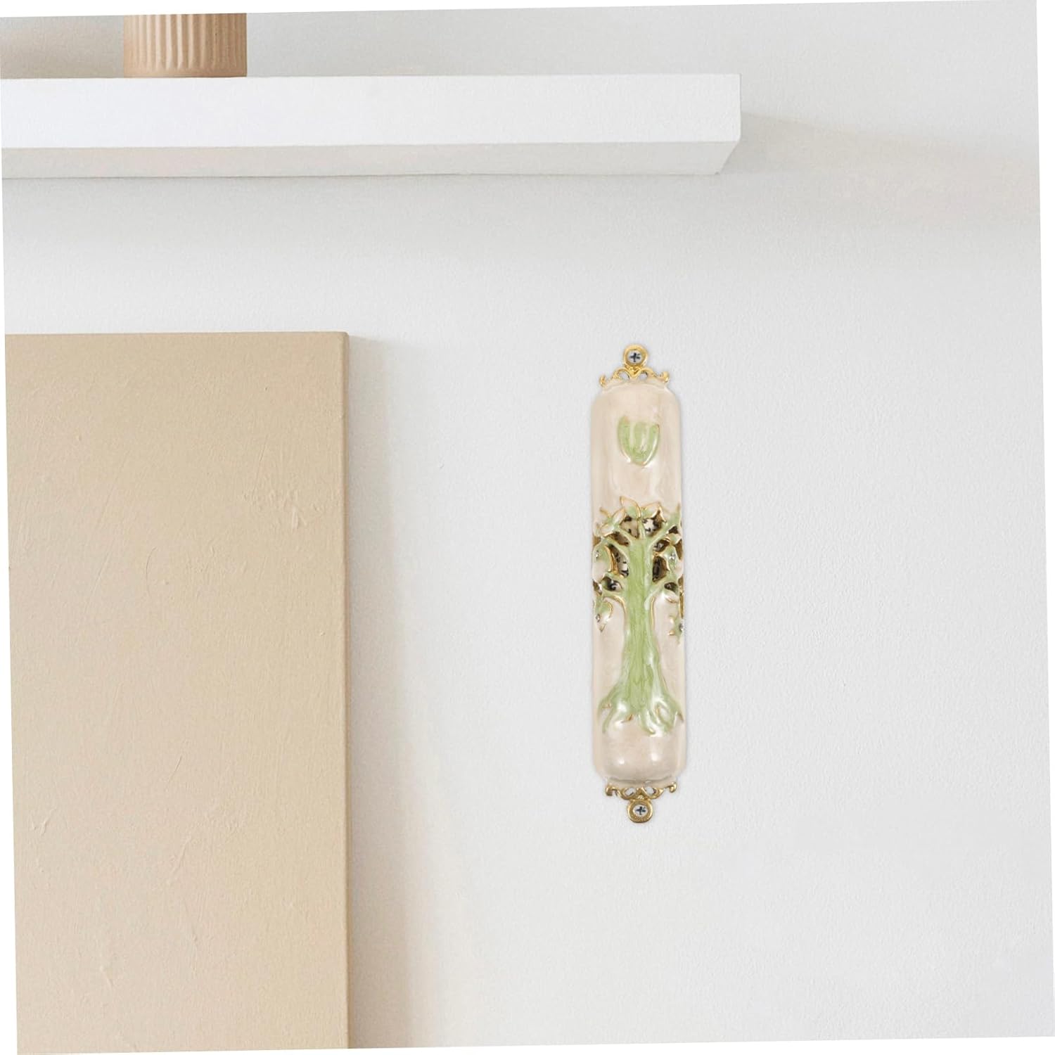 Retro Metal Mezuzah Ornament Religious Decor for Door