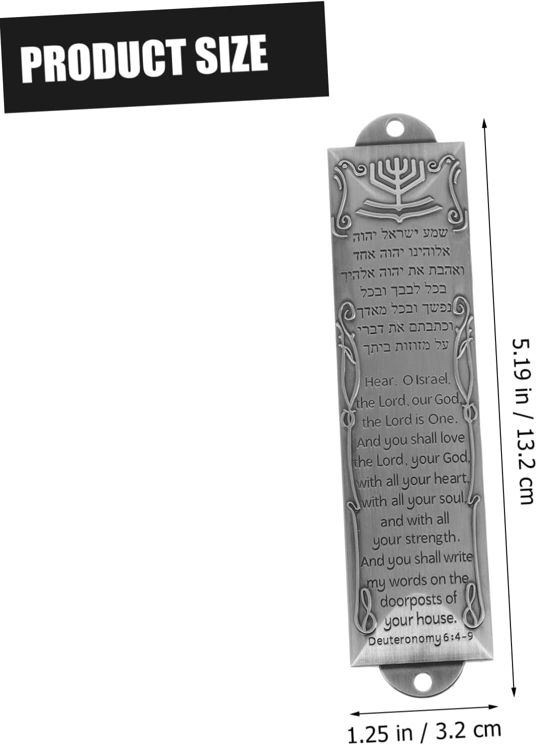 Retro Metal Mezuzah Plaque Door Decor