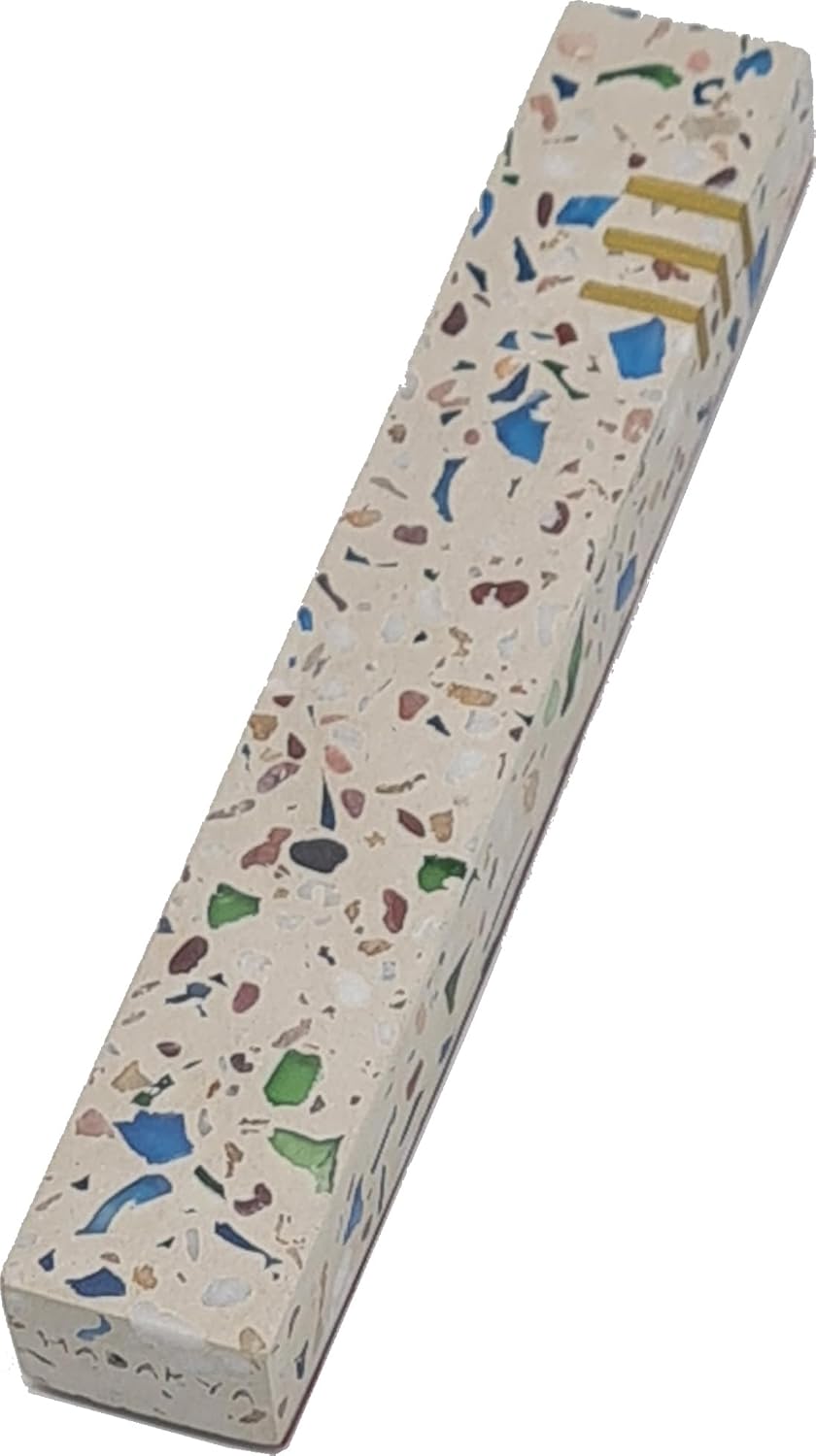 Ayuni Gifts of the World Terrazzo Mezuzah Case with Brass SHIN Letter