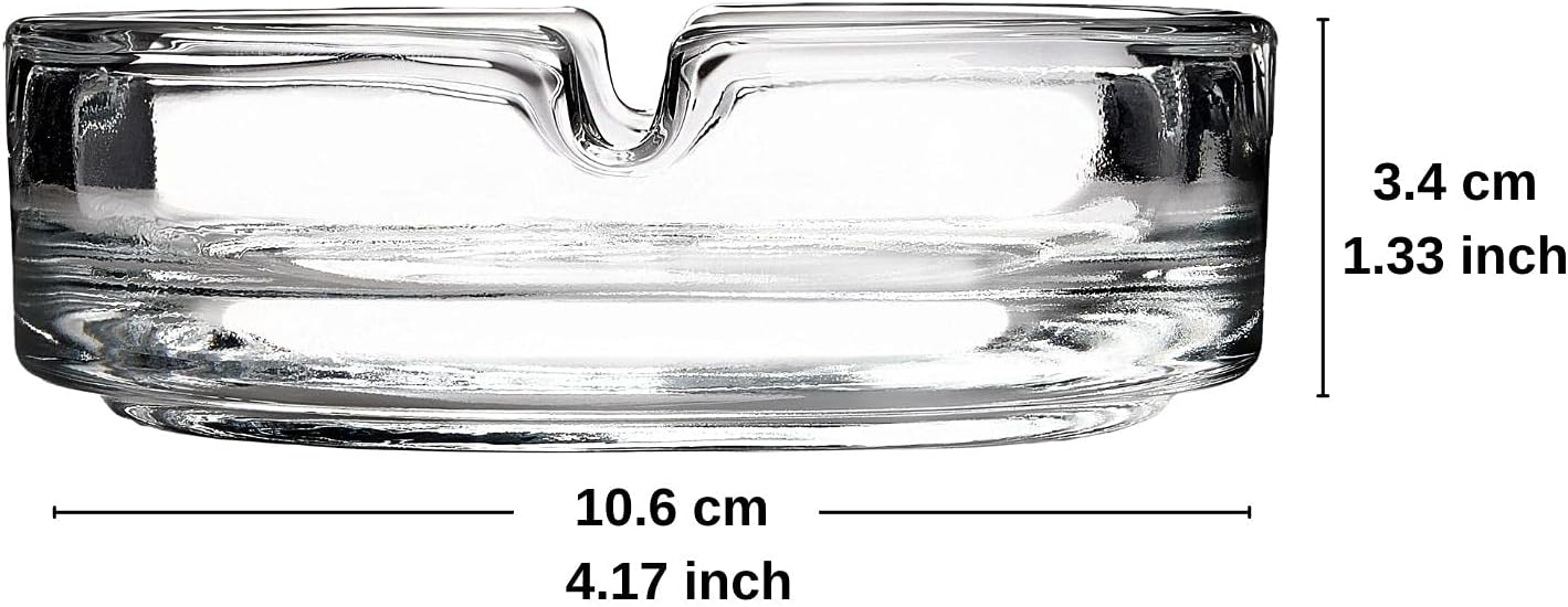 Destalya Glass Ashtrays Set of 2 Clear
