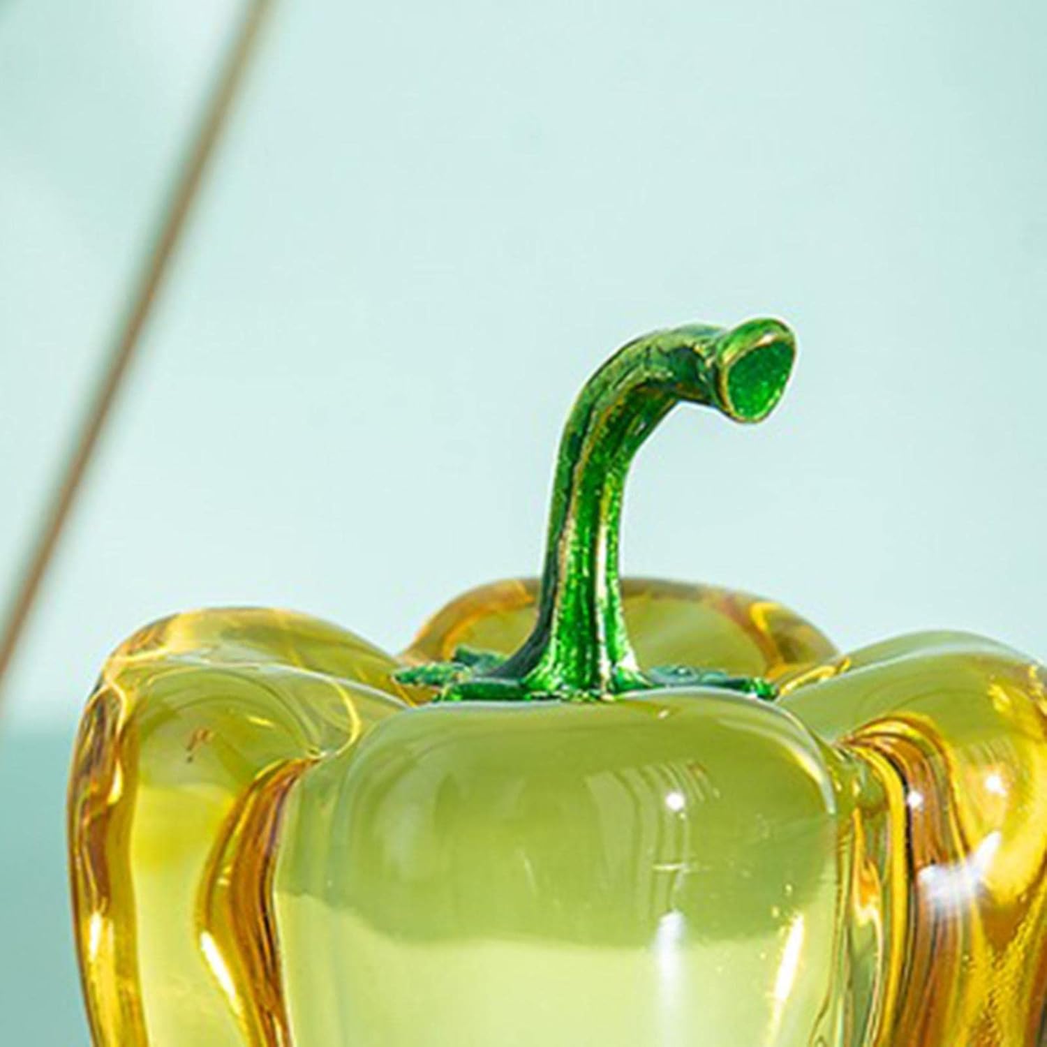 Yellow Chili Cherry Crystal Sculpture Home Decoration