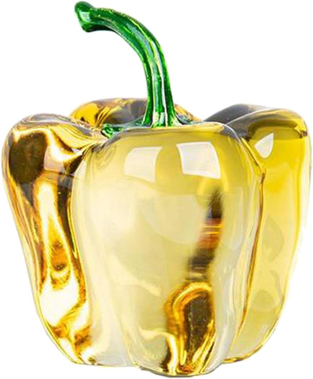 Yellow Chili Cherry Crystal Sculpture Home Decoration