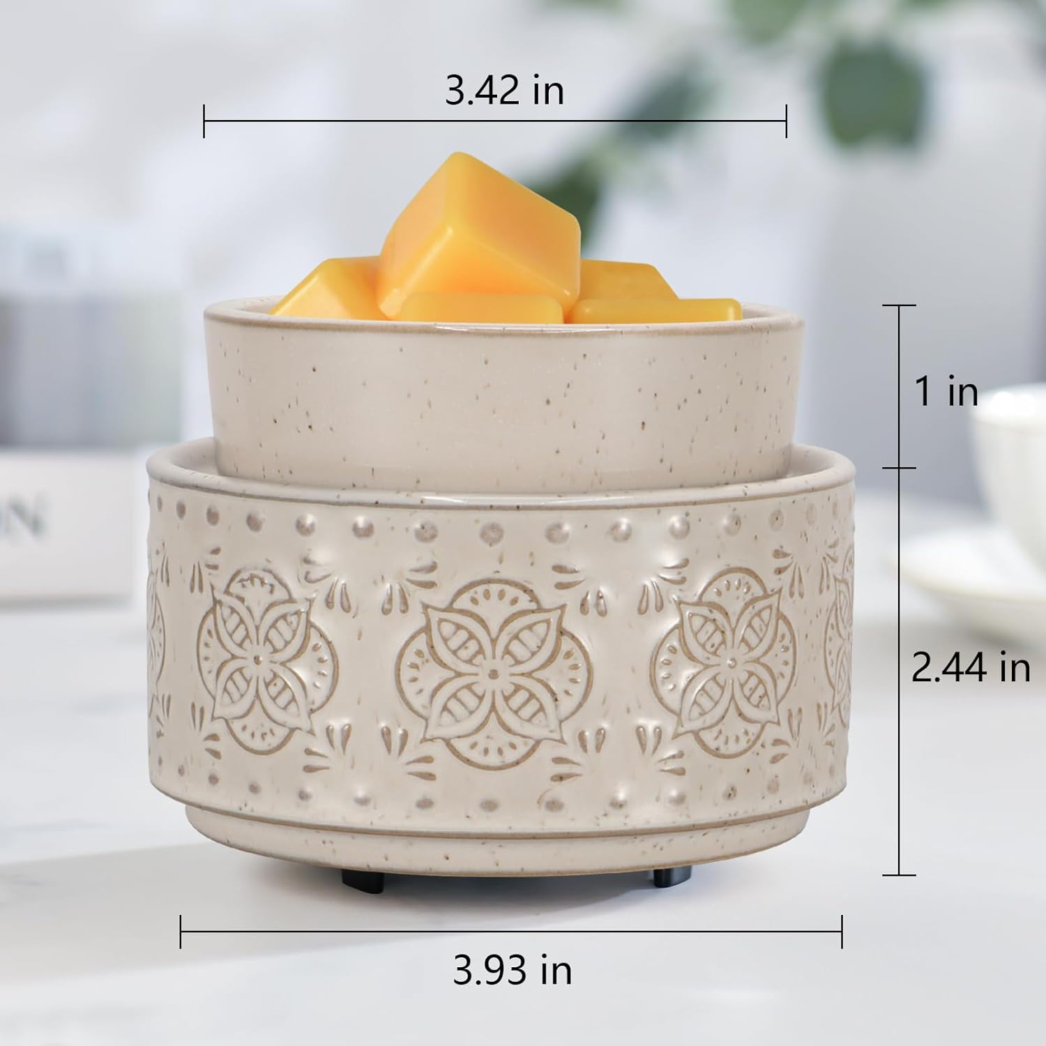 Mocosa 3-in-1 Ceramic Wax Warmer for Scented Candles