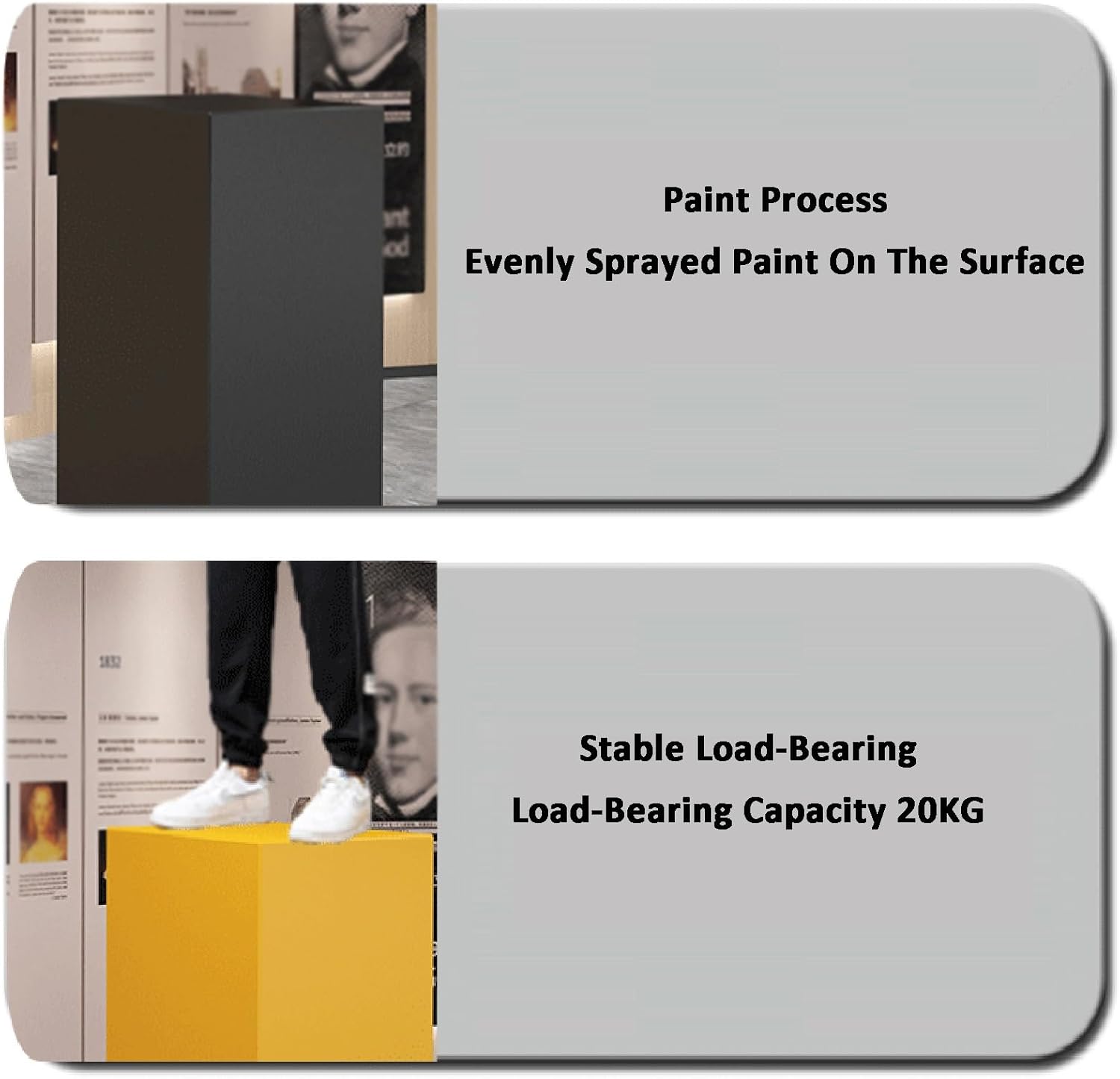 ZDMEI Cube Display Pedestal Stand 200KG Load White 40x120cm