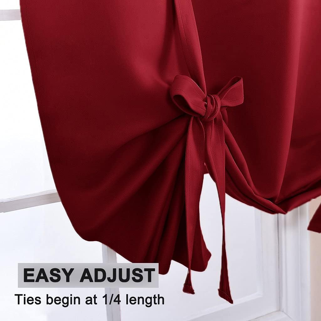 Pony Dance Red Thermal Kitchen Curtains