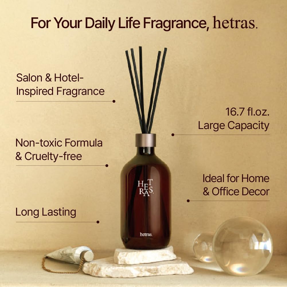 HETRAS Premium Reed Diffuser Set 169 Fl Oz 2 Pack