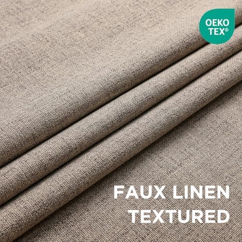CUCRAF Blackout Curtains 2 Panels Set 52x84 Inch Linen Grommet