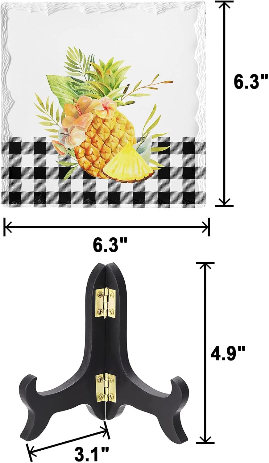 ZOE GARDEN Summer Fruit Pineapple Ceramic Ornament 63x63