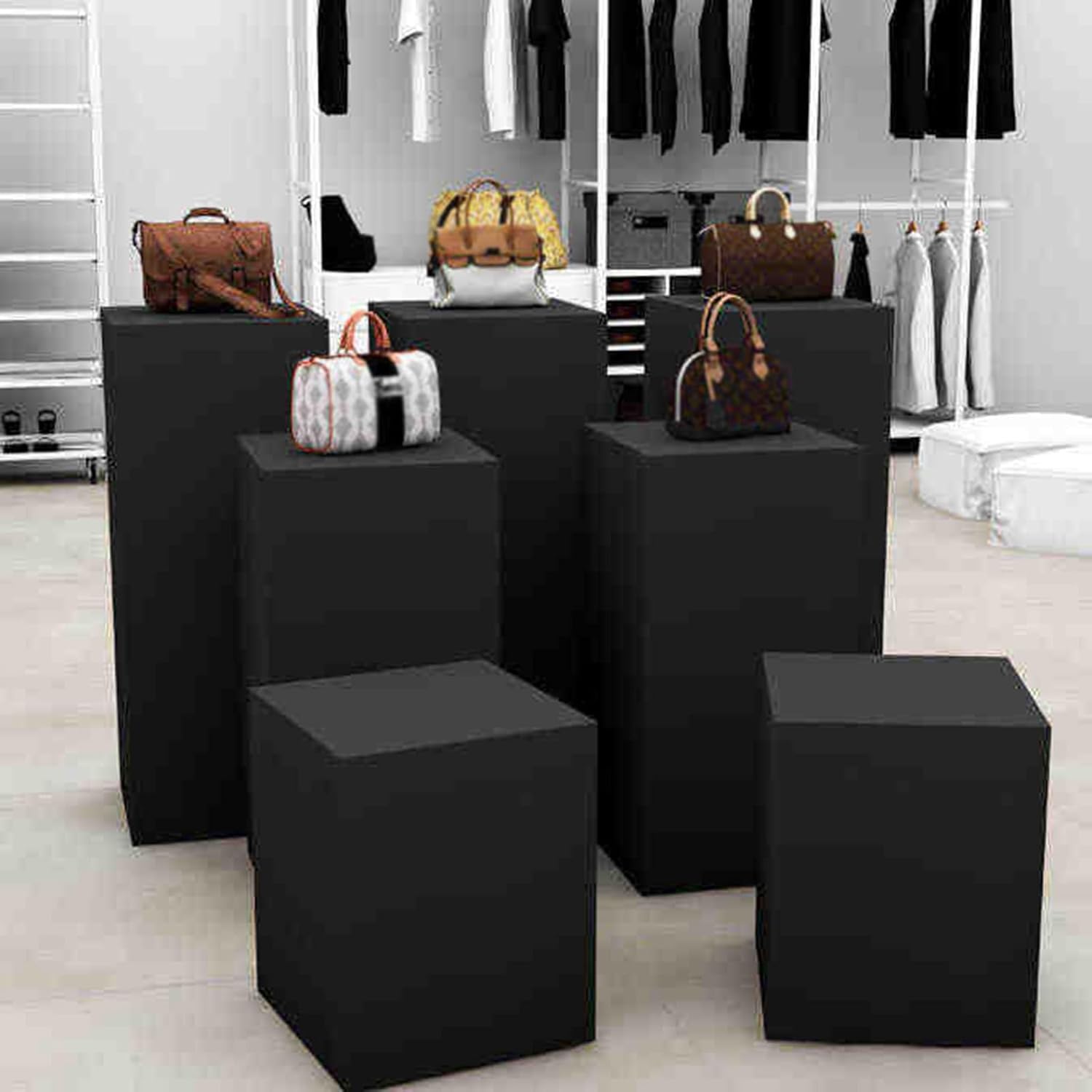 ZDMEI Cube Display Pedestal Stand 200KG Load White 40x120cm