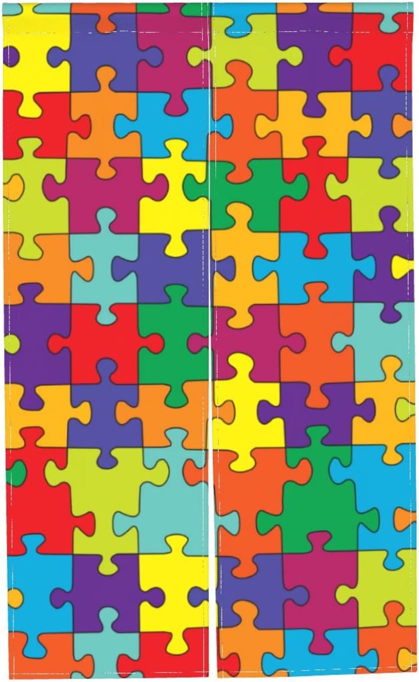 Peynir Autism Awareness Door Curtain Feng Shui Panel