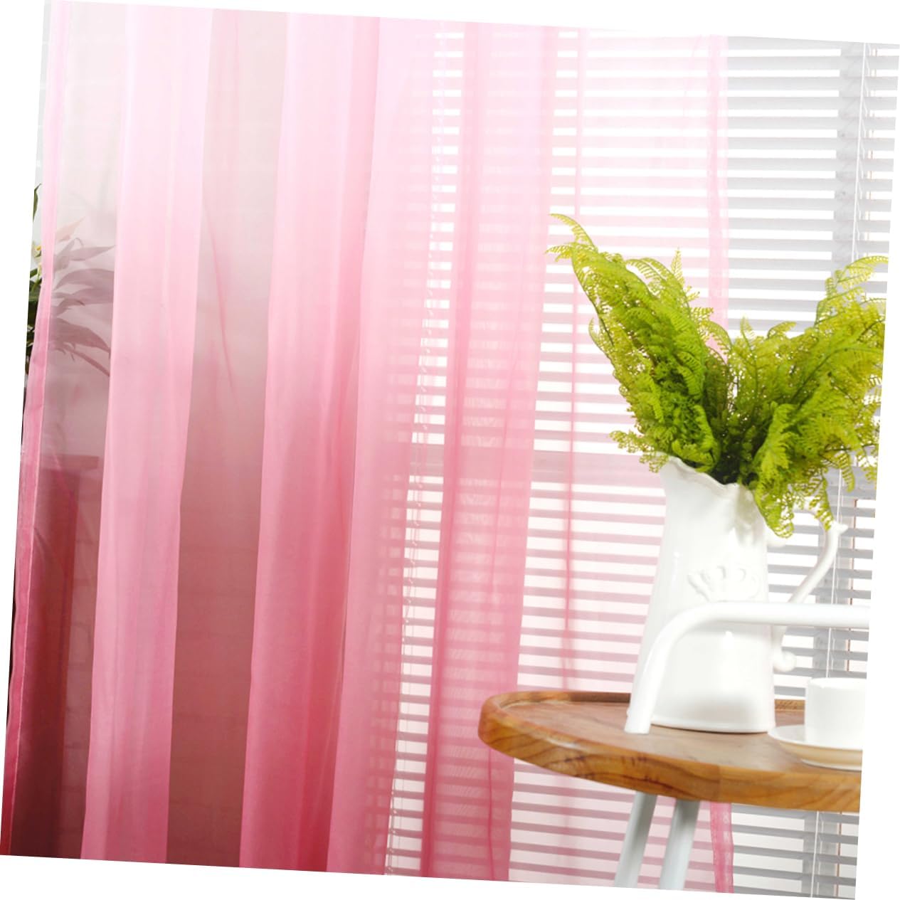 LIFKOME Gradient Sheer Curtains for Room Decor