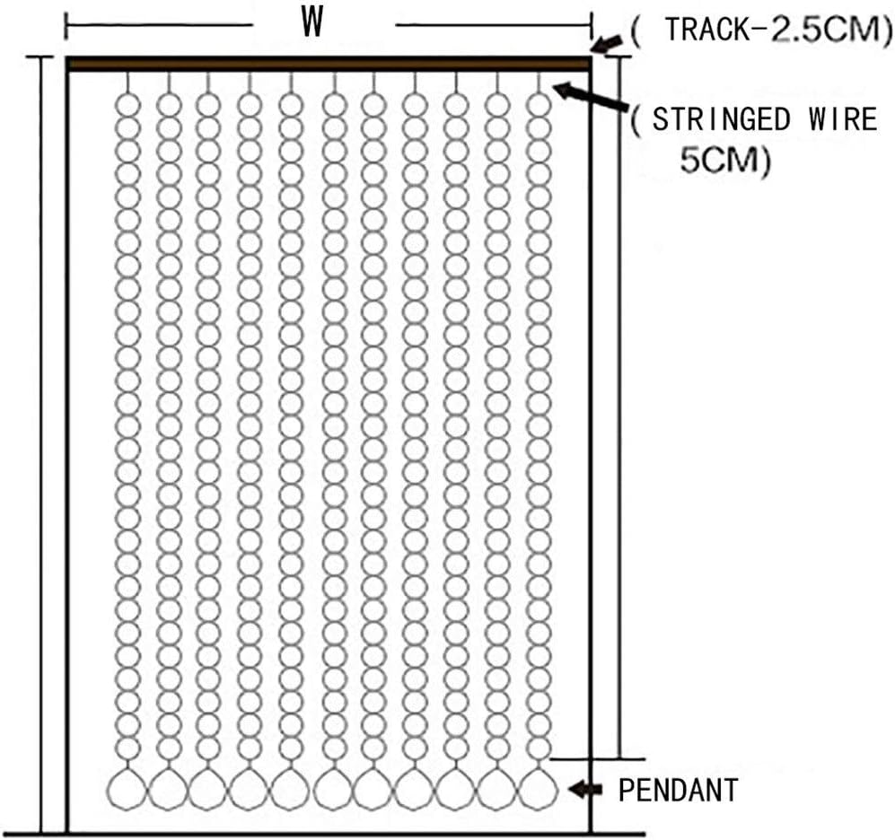 Etlegor Beaded Curtain Panel Blue 80x200CM