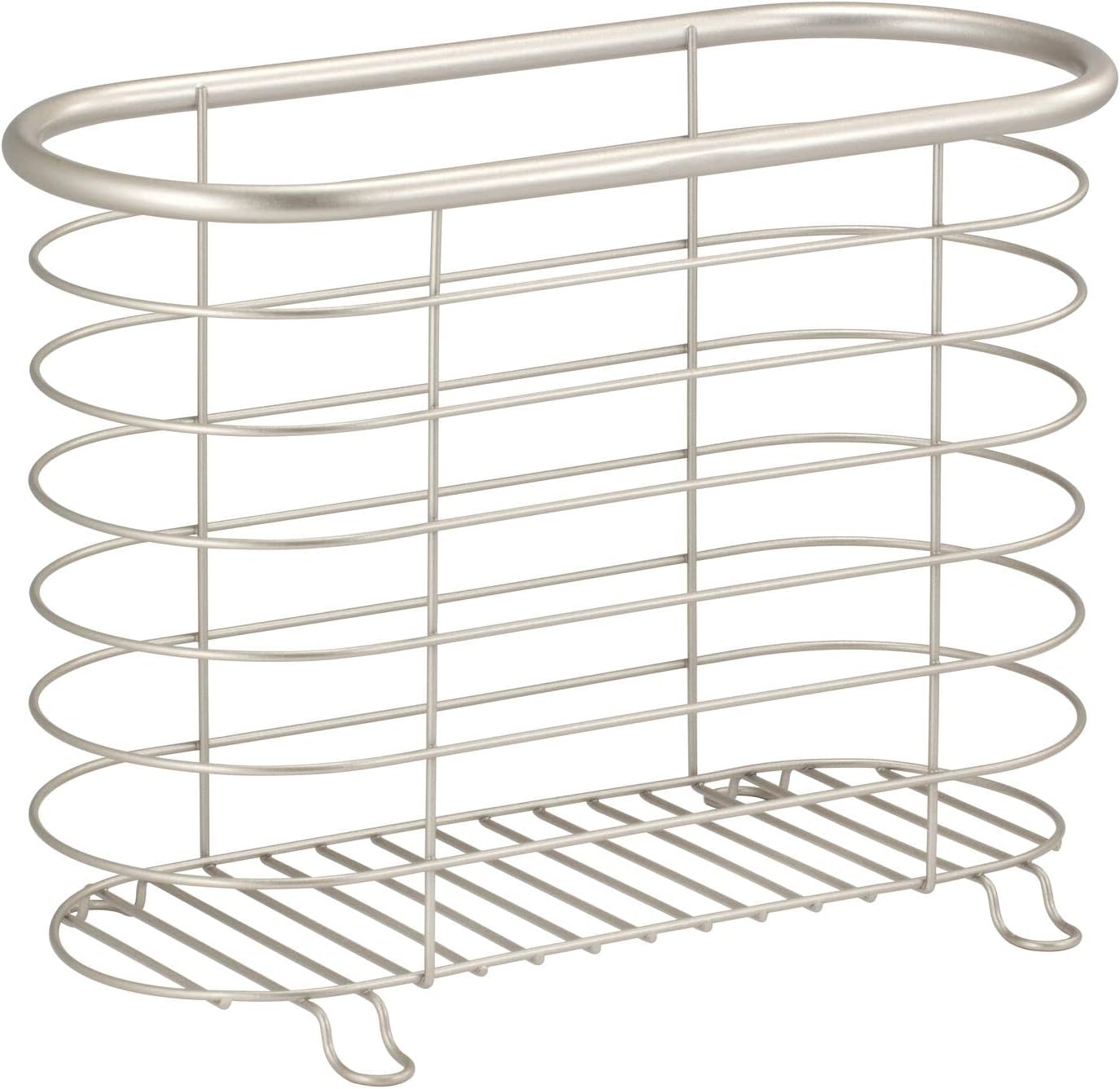 mDesign Steel Magazine Holder Storage Organizer Bin