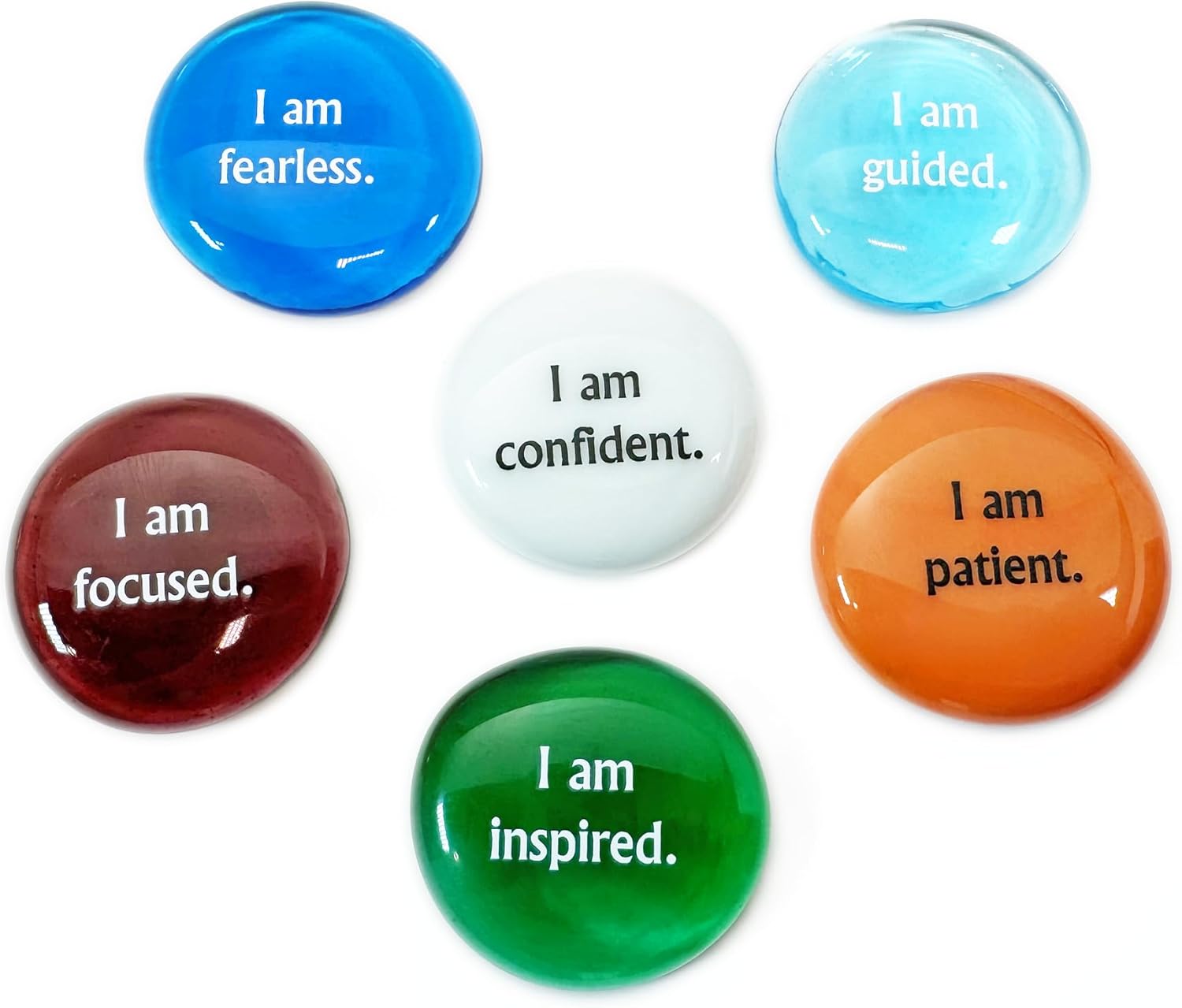 Lifeforce Glass Affirmation Stones Set