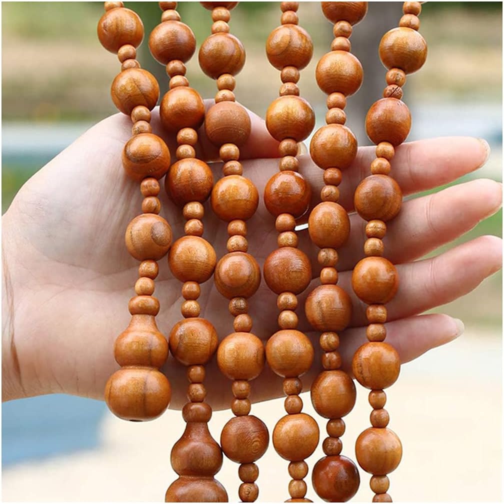 ZHOUXIAO 21 Strands Wood Bead Curtain for Doorways 1