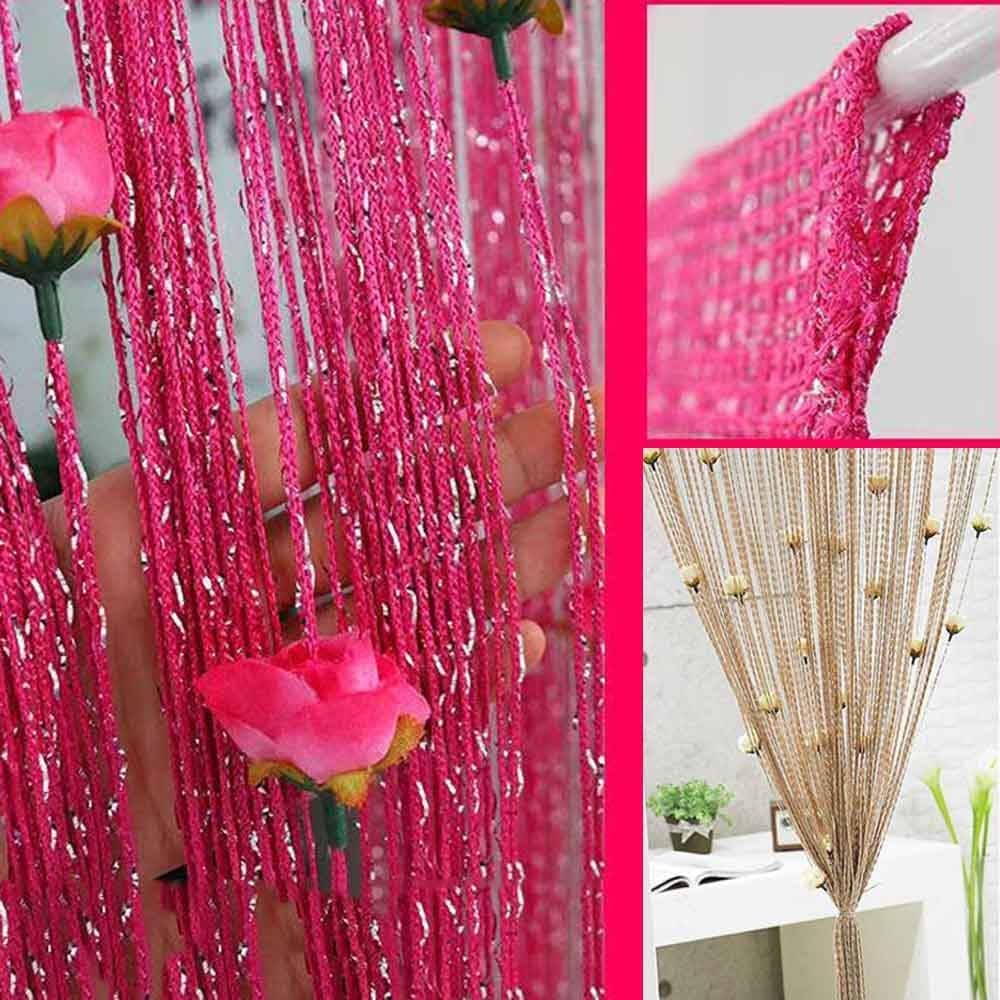 Decorative Door Curtain with Fringe and Beads