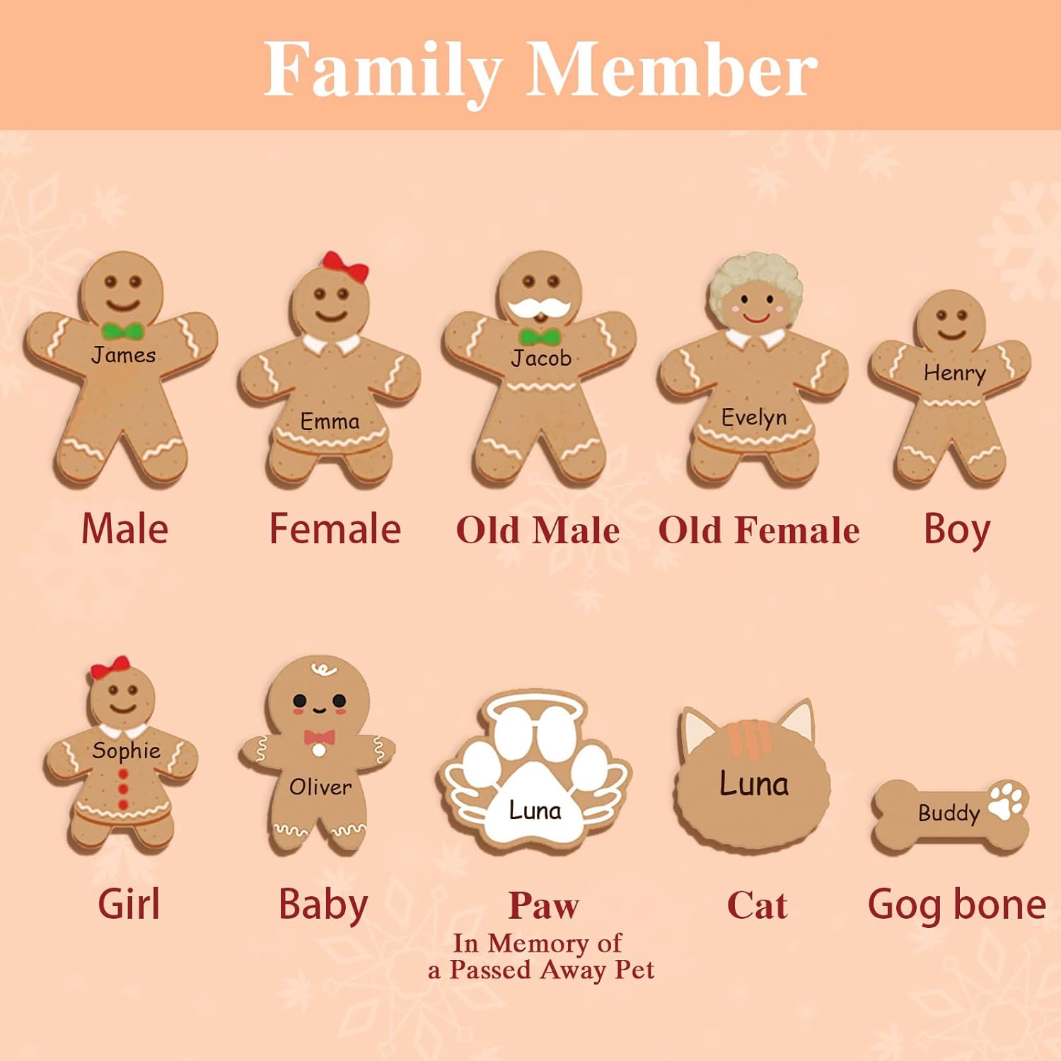 DPDP Personalized Christmas Ornament with 12 Names