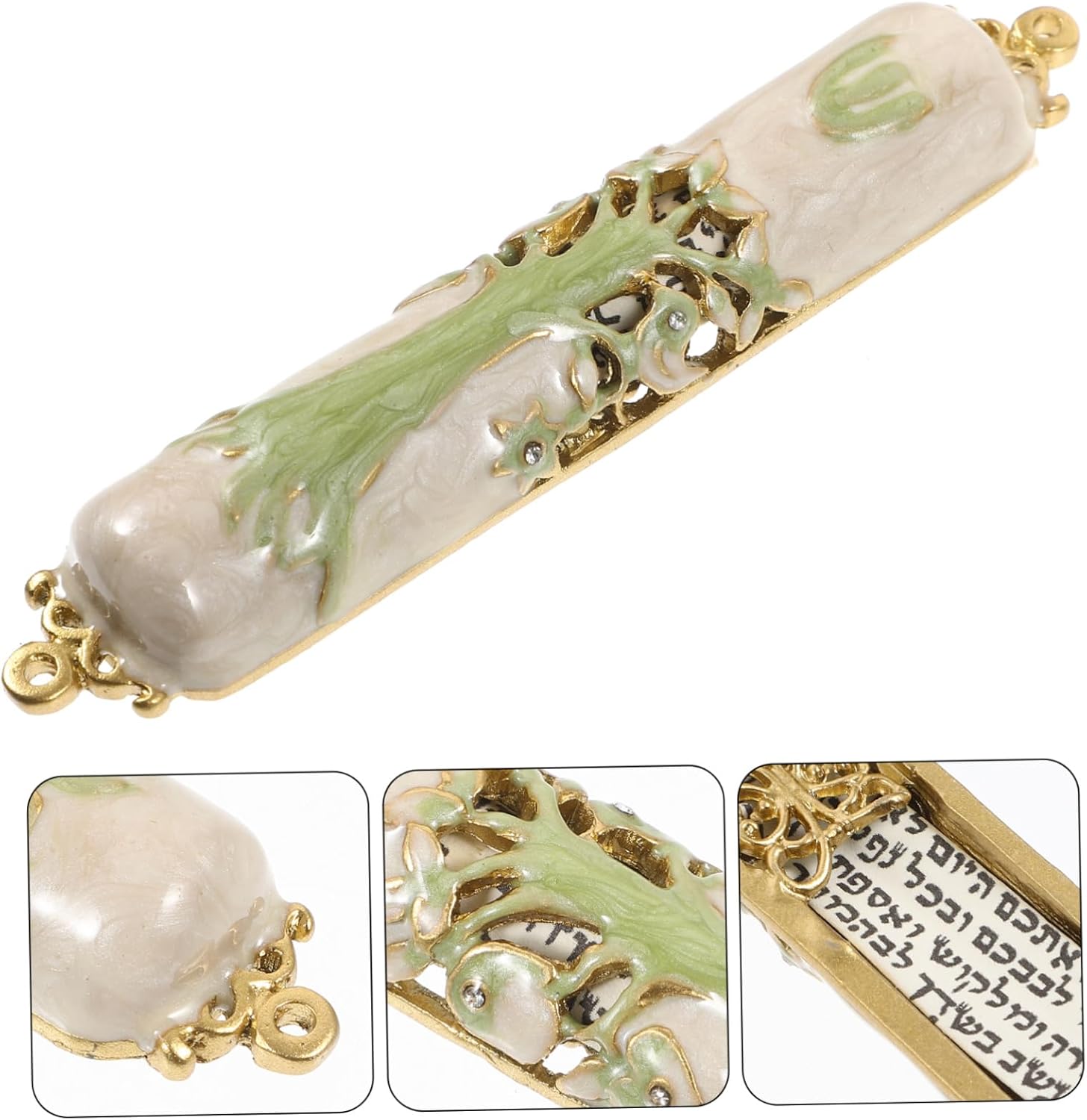 Retro Metal Mezuzah Ornament Religious Decor for Door