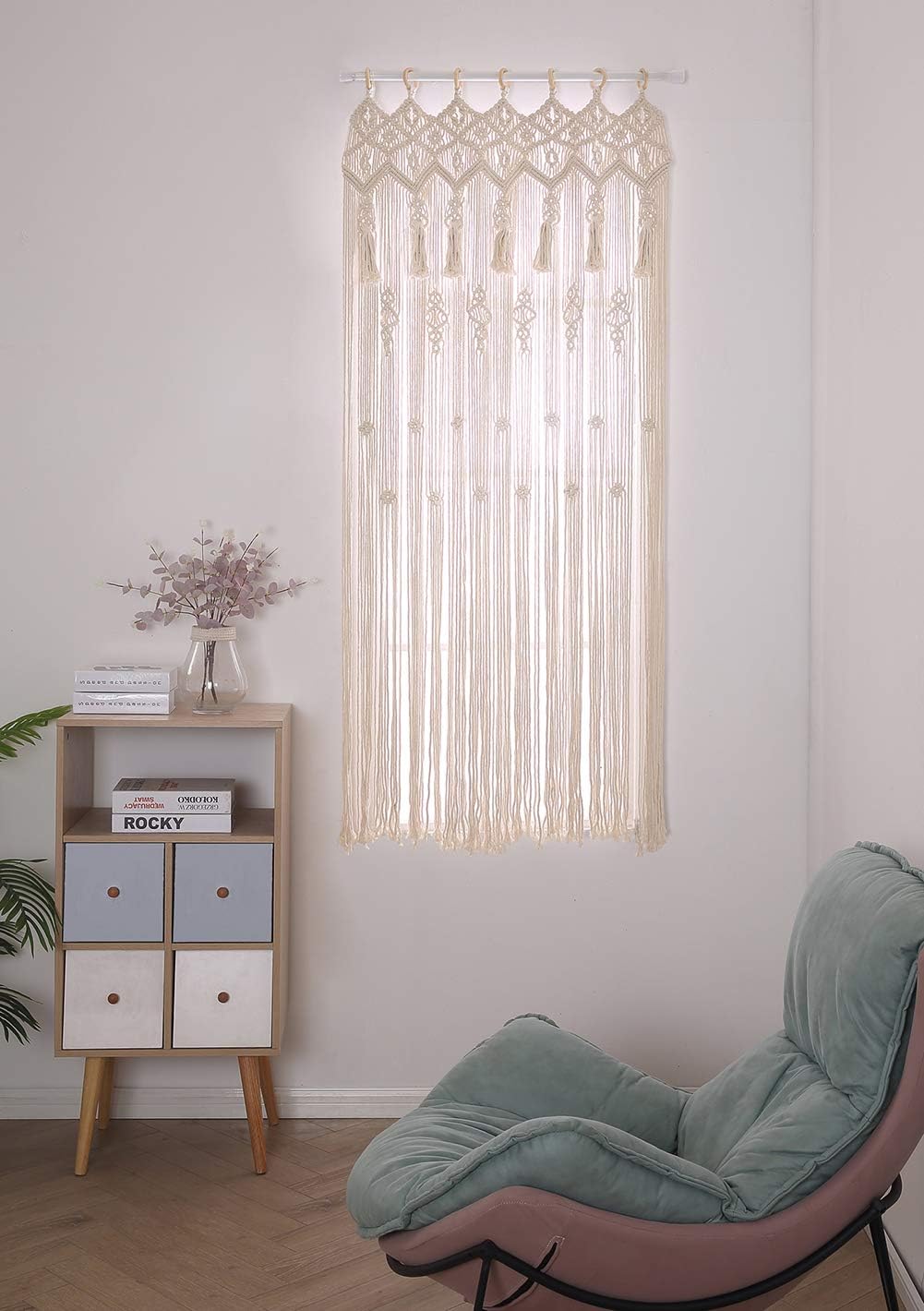 Achart Macrame Curtain Panel Boho Decor