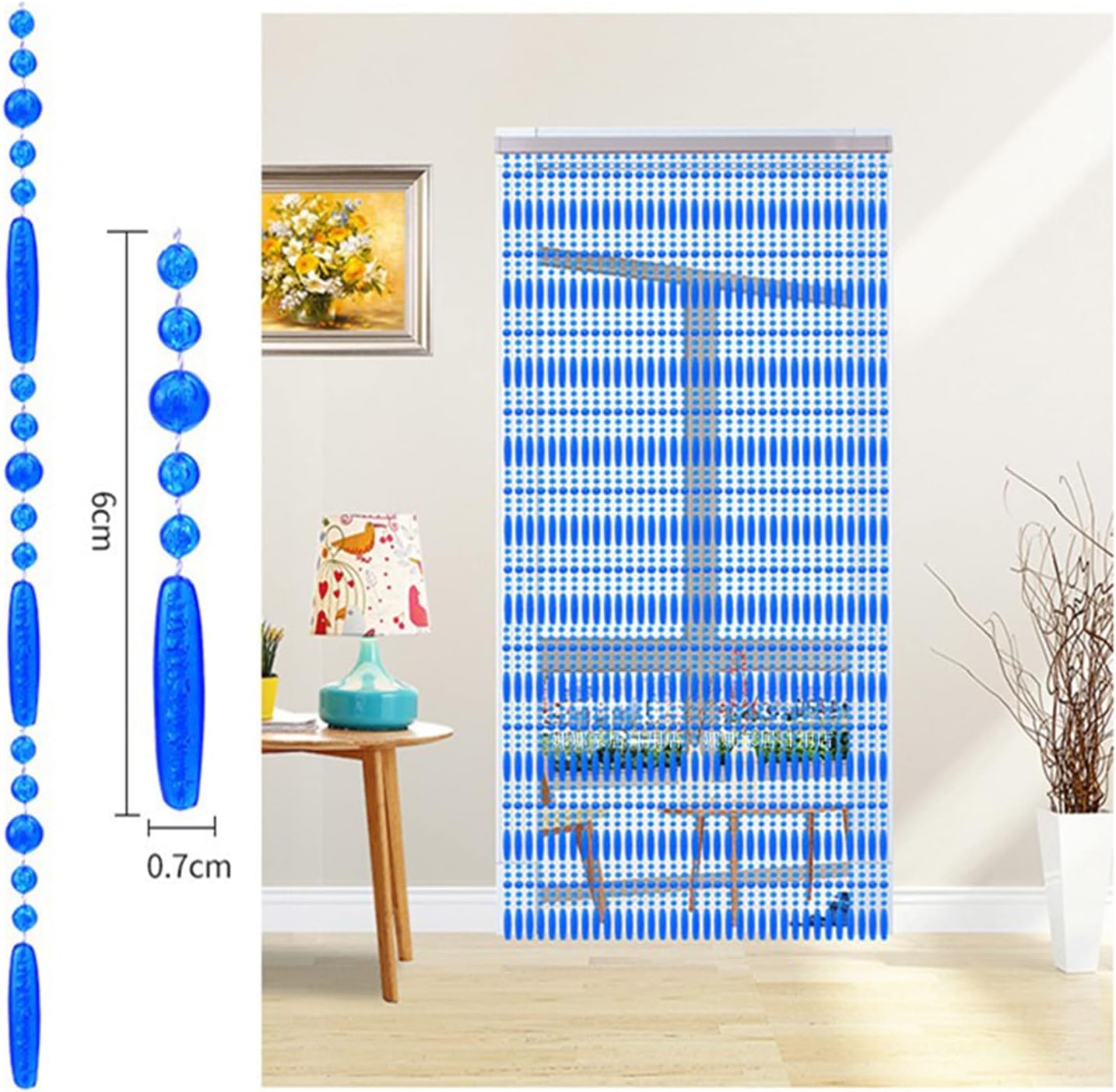 ZARBAILRE Bead Curtains 31x79inch Elegant Room Divider