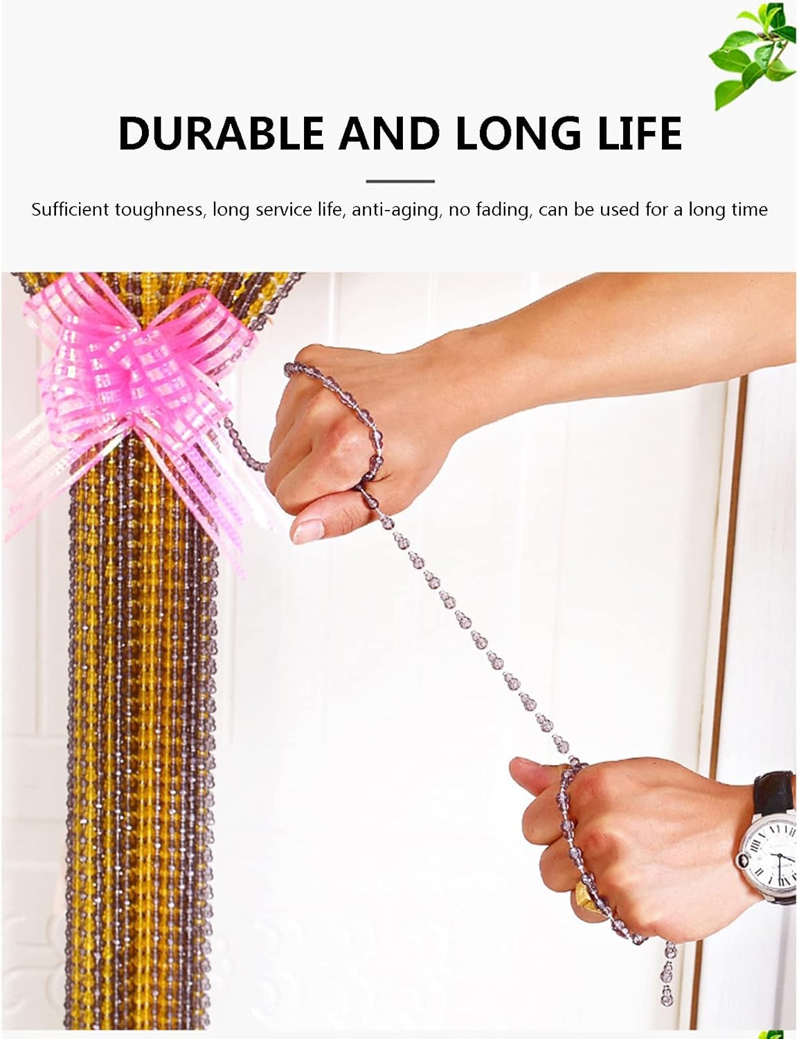 Zarbailre Hanging Bead Curtain Window 39x79inch
