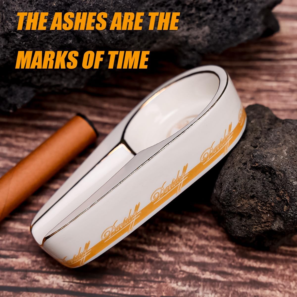 Kepfire Cigar Ashtray Portable Luxury White Ceramic