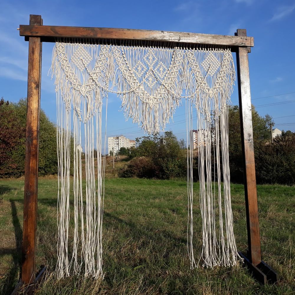 Boho Wedding Arch Macrame Curtain Decor 708W866L