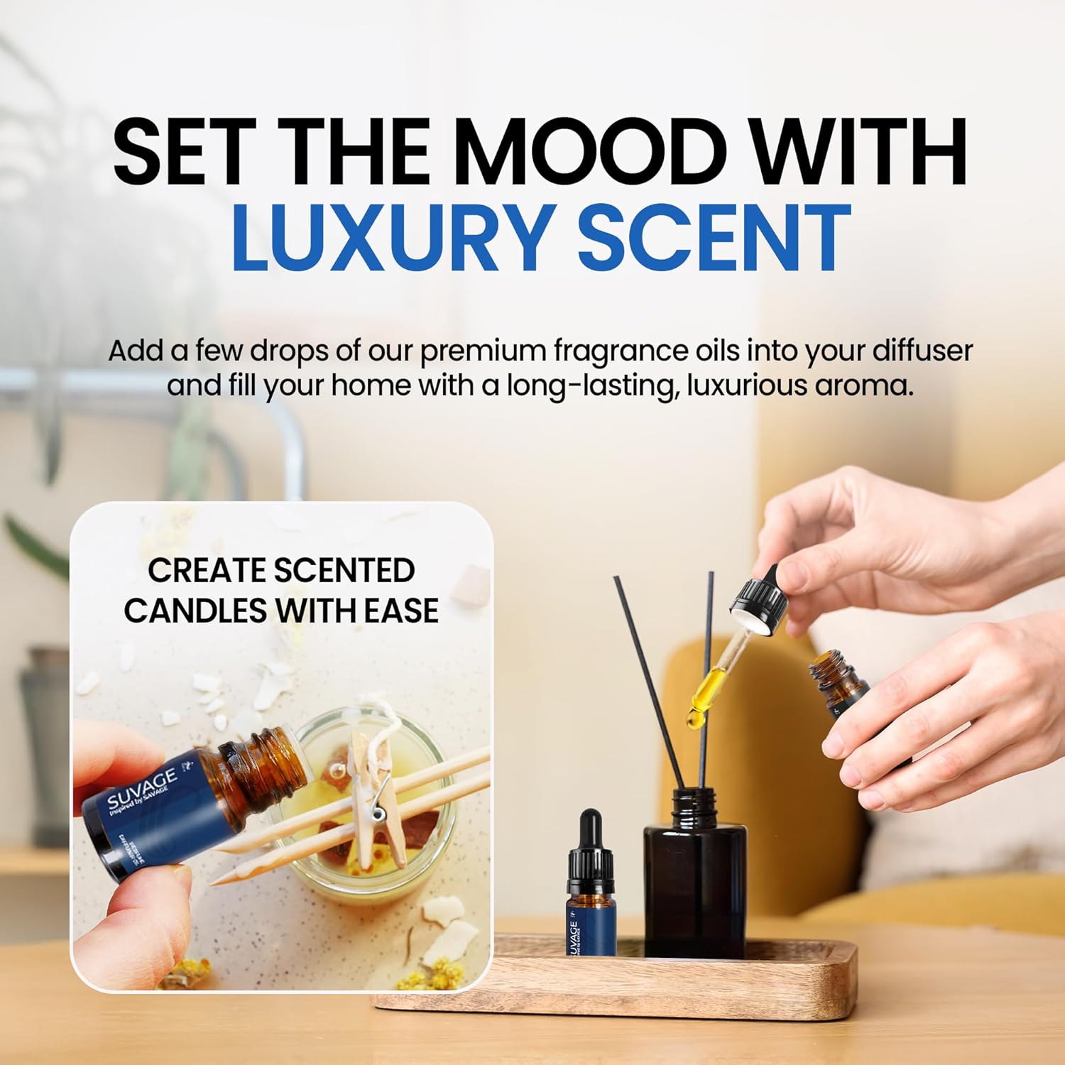 Perfa Suvage Perfume Inspired Diffuser Oil 10ml Luxury Scent Refill