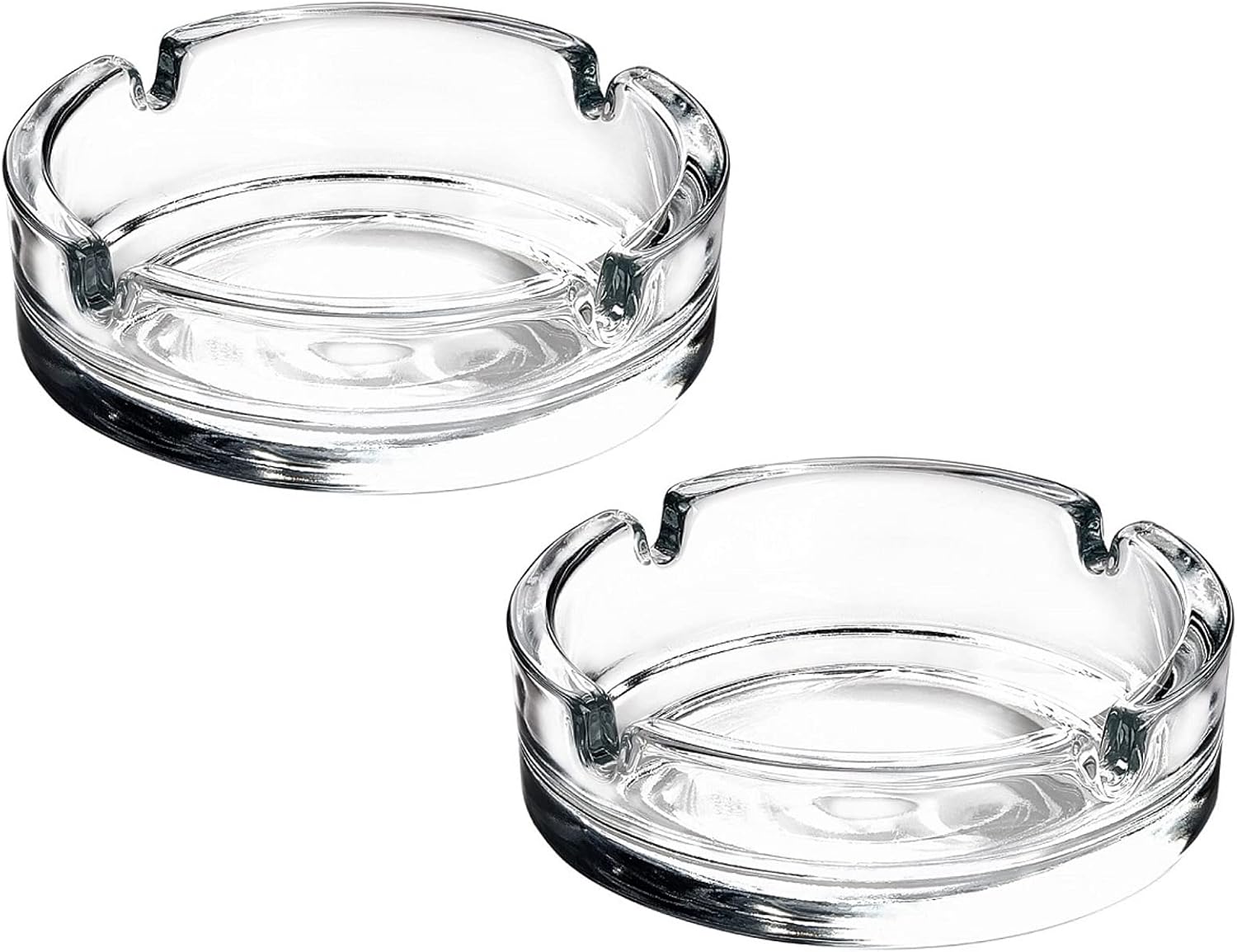Destalya Glass Ashtrays Set of 2 Clear