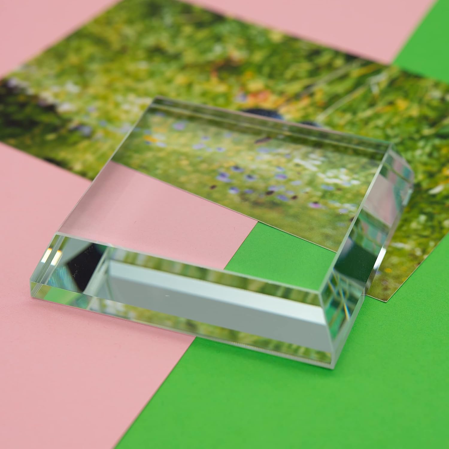 StayMax Clear Crystal Glass Display Base for Collectibles