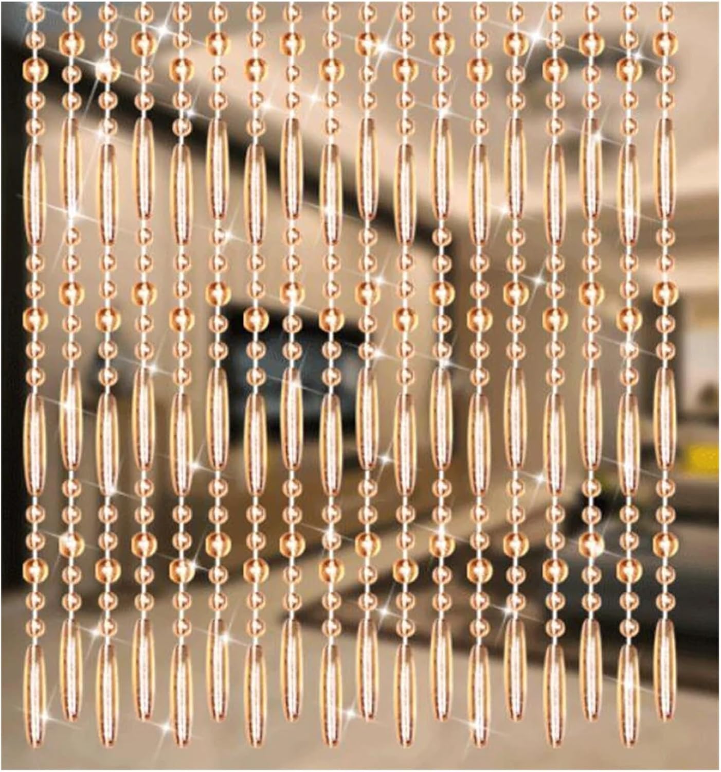Blue Crystal Bead Curtain for Living Room Partition