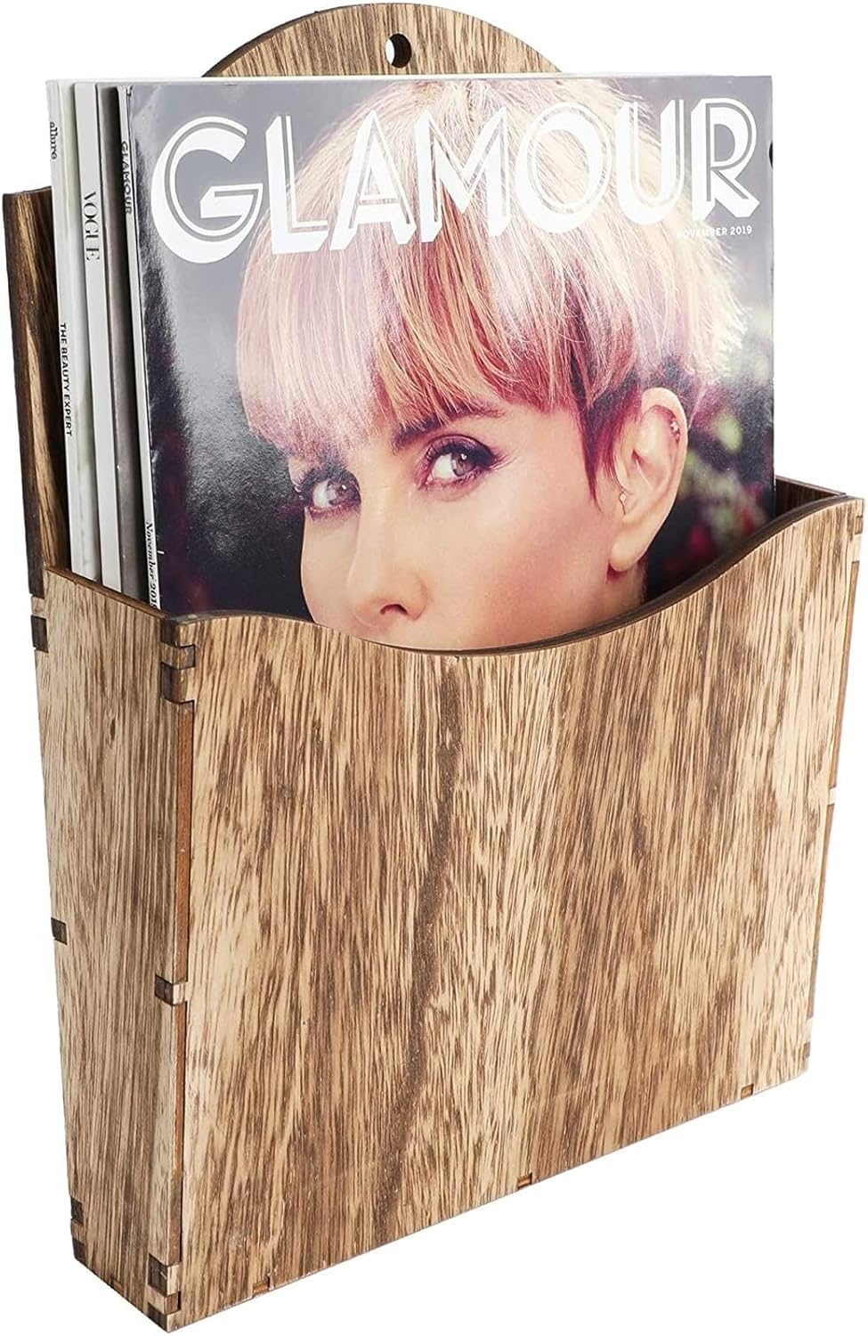 Juvale Rustic Wood Wall Magazine Holder 12 Inch