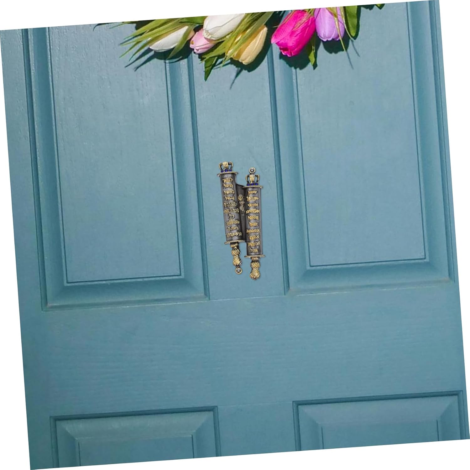 Cabilock Jerusalem Menorah Mezuzah Case