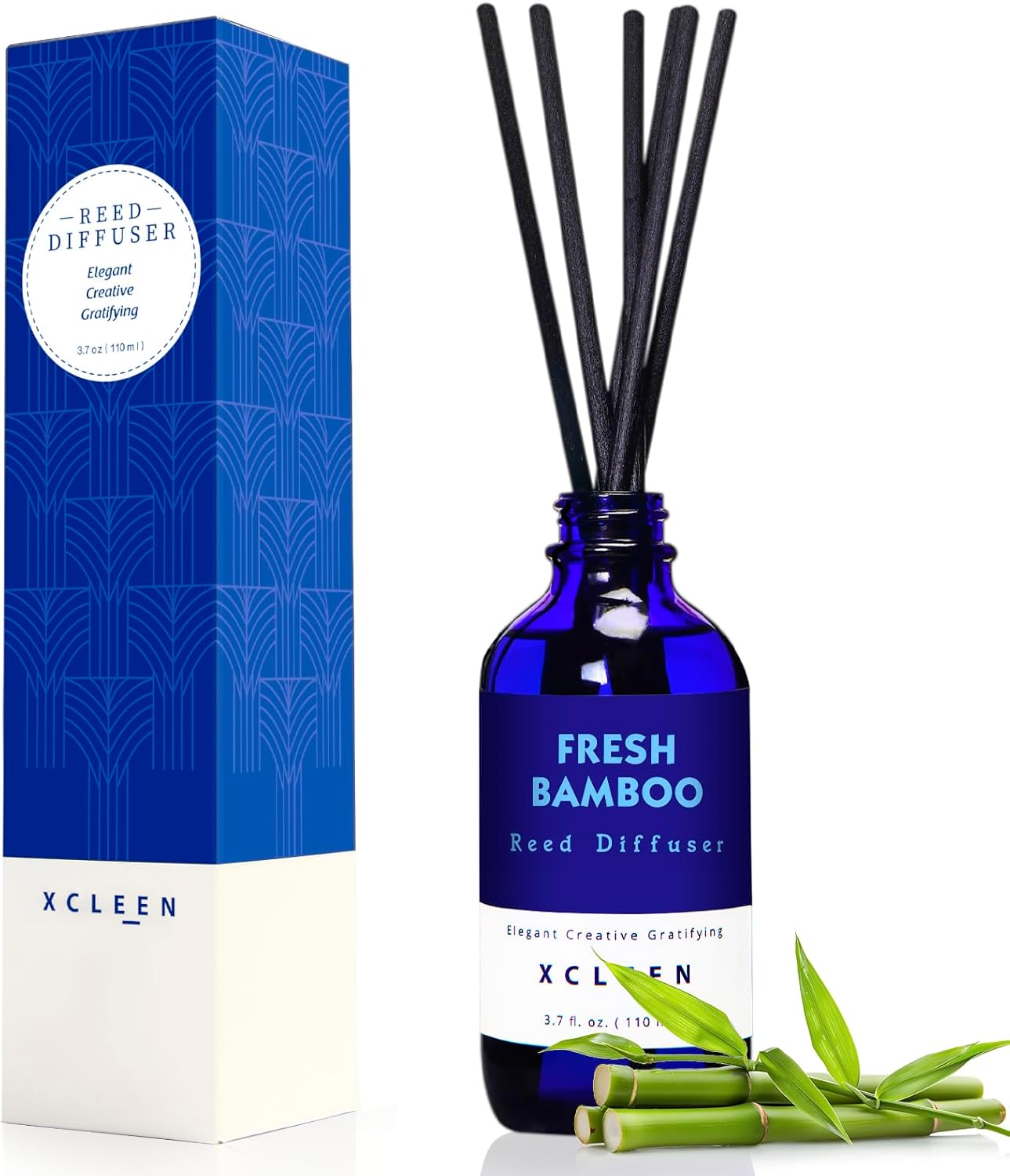 Xcleen Reed Diffuser Set Fresh Bamboo 37 Oz