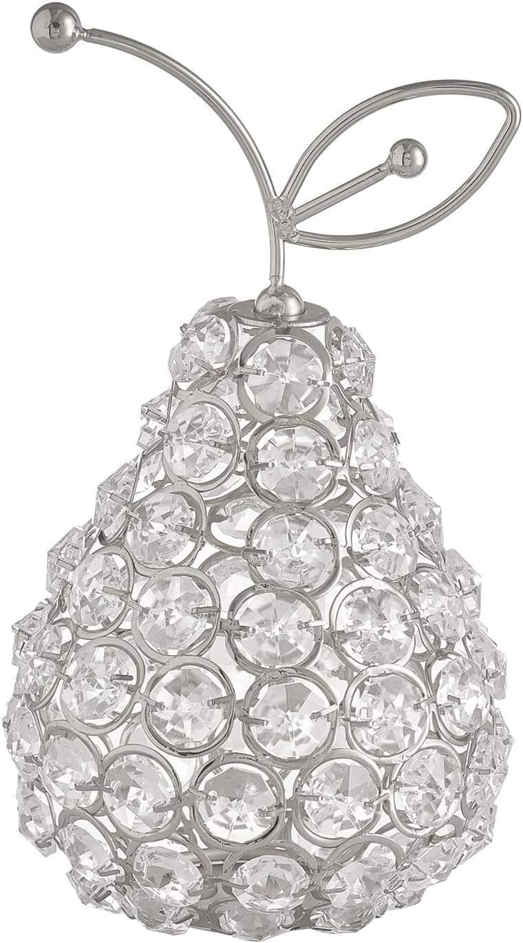 Crystal Rhinestone Pear Ornament Desktop Decor Collectible