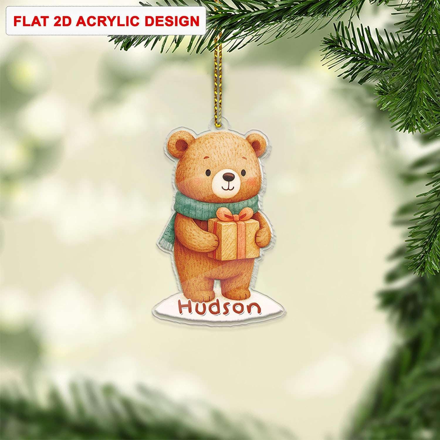 Personalized Acrylic Train Ornament Custom Name Christmas Decor