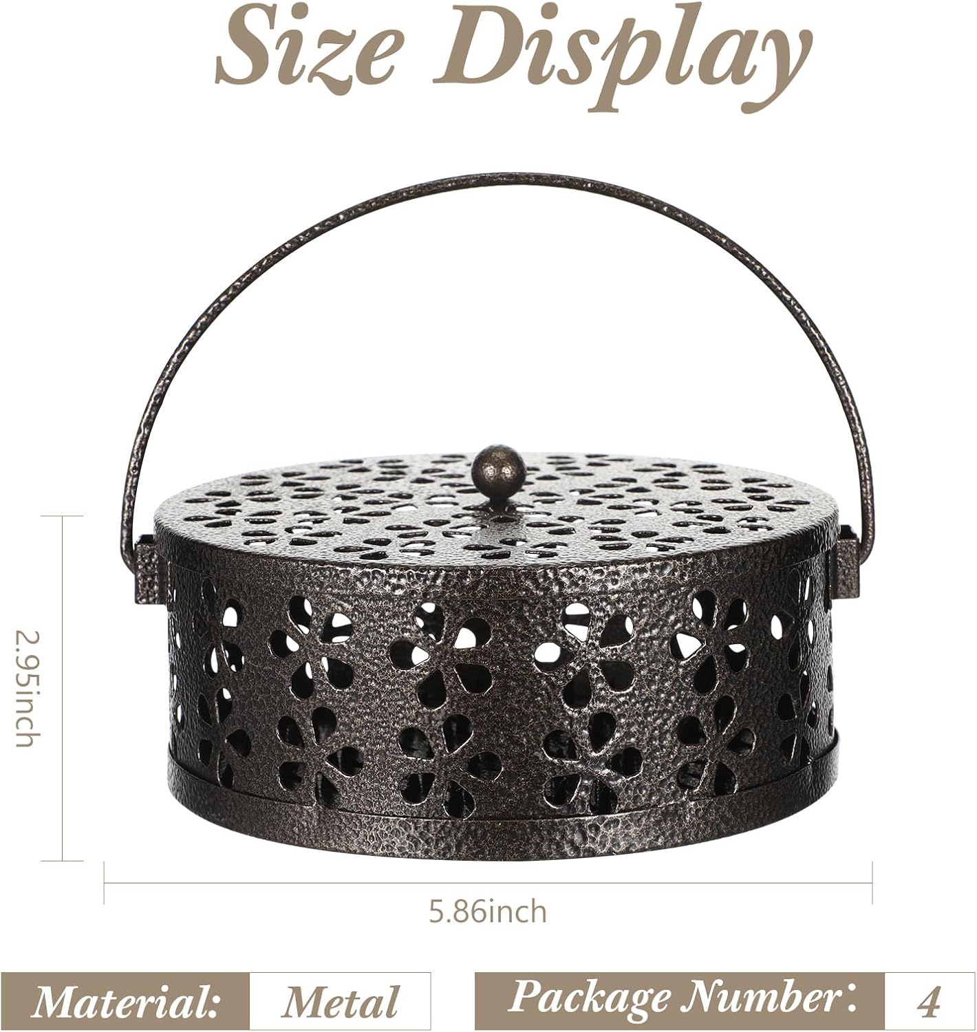 Lallisa 4 Piece Coil Holder Retro Iron Incense Burner