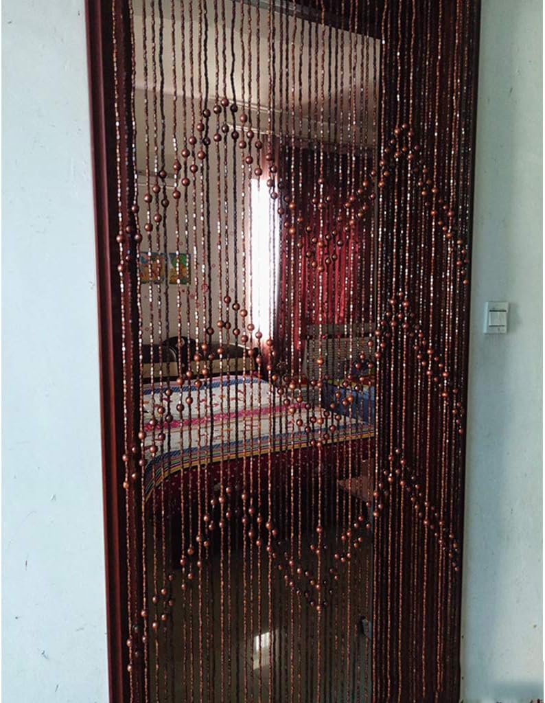 52 Strands Wood Beaded Curtains for Closet and Bedroom