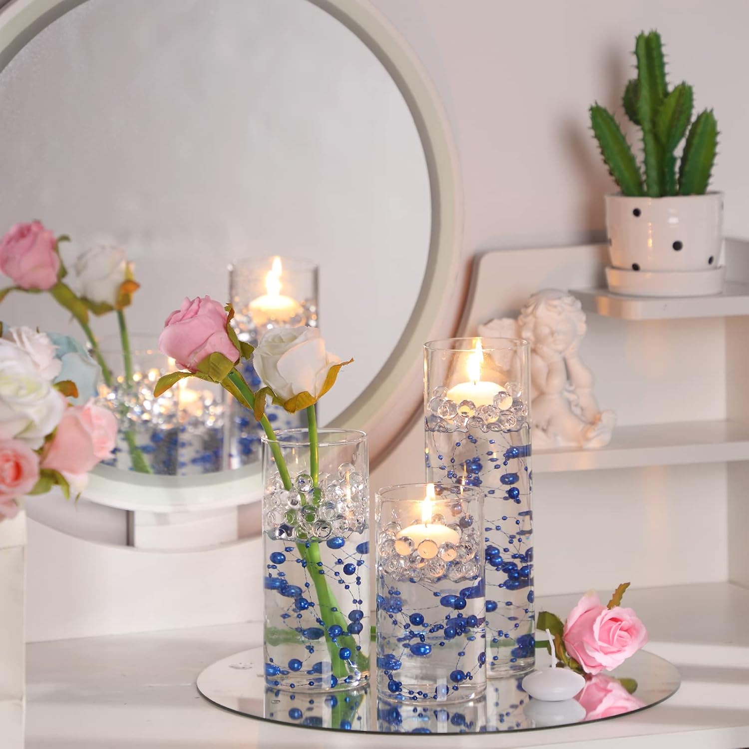 36 Pcs Clear Glass Cylinder Vases for Centerpieces