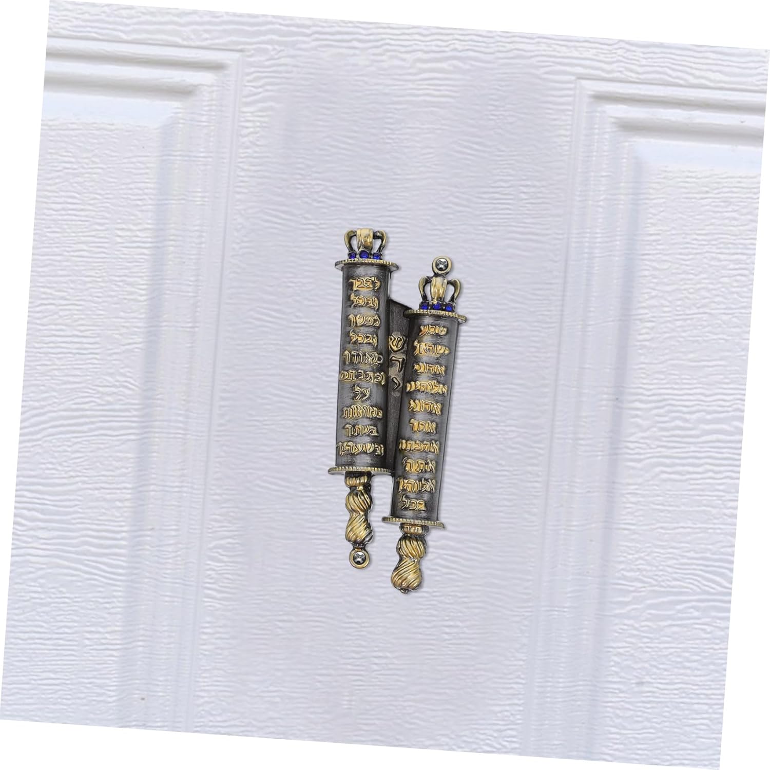 PRETYZOOM Pewter Mezuzah Case Waterproof Metal Judaica Decor