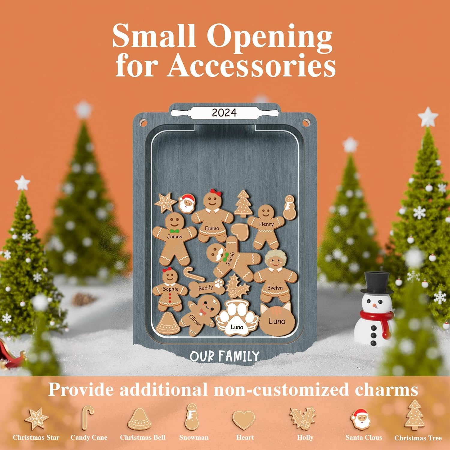 DPDP Personalized Christmas Ornament with 12 Names