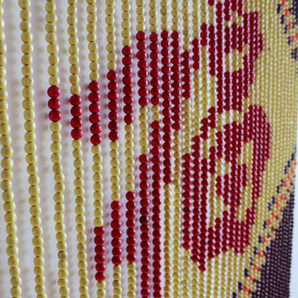 Wood Beaded Curtain Door Divider for Entryways