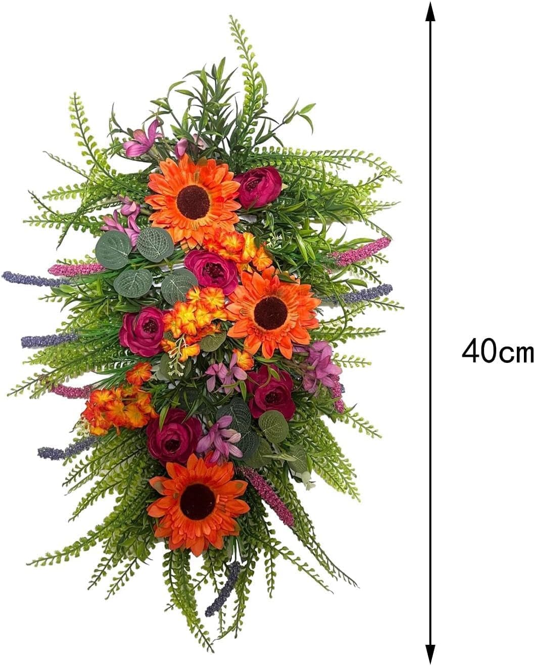 Fall Harvest Teardrop Wreath Door Decor