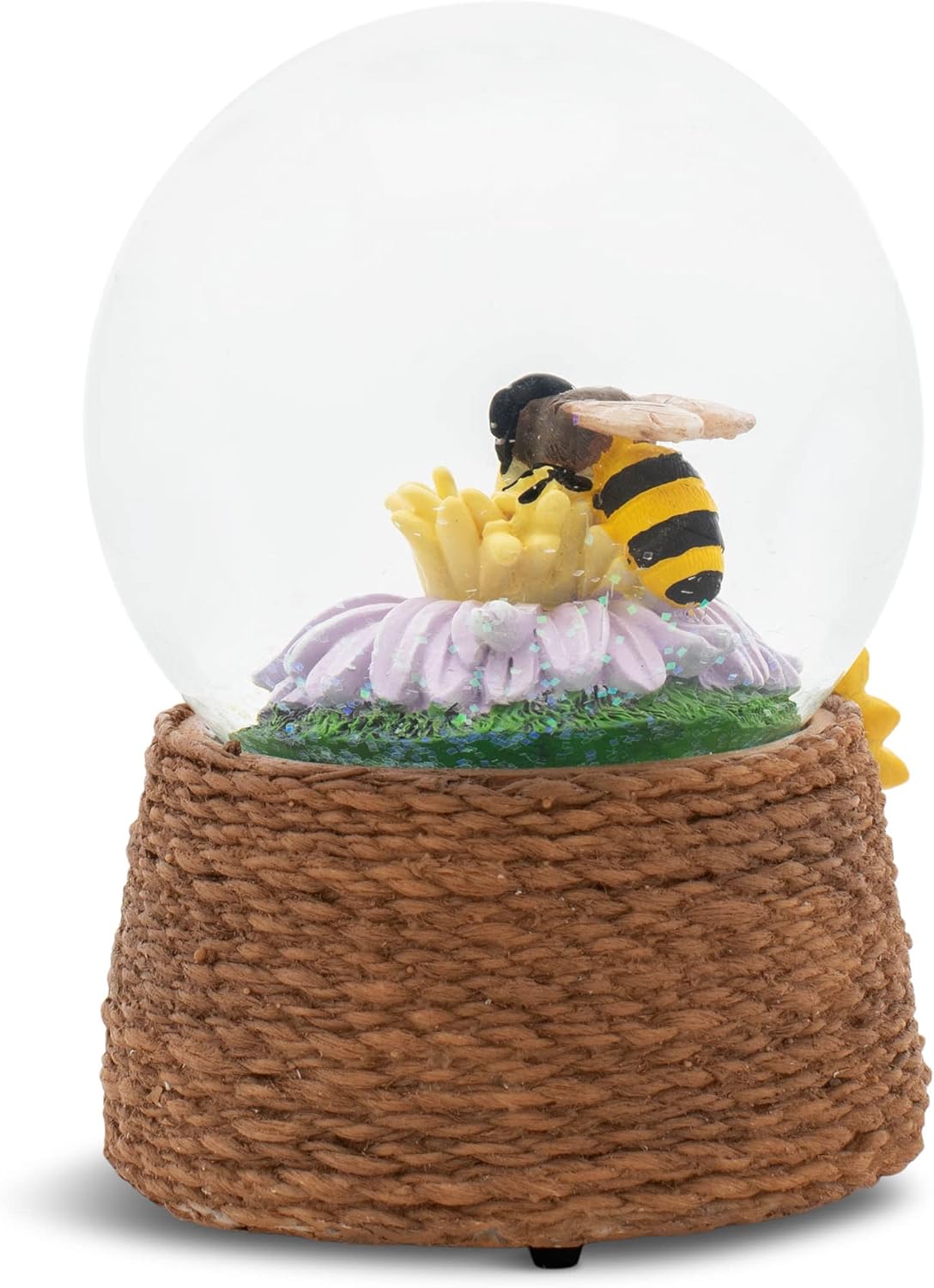 Elanze Designs Musical Snow Globe with Honey Bee Hive