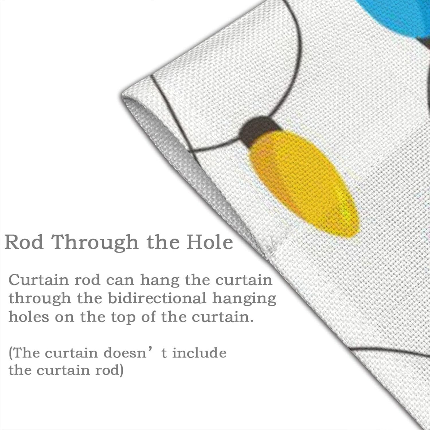 Christmas Rainbow Light Bulb Doorway Curtain 34x56